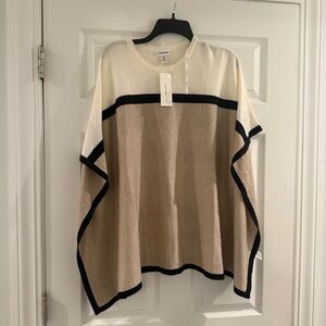 NWT Calvin Klein White Tan Black Shall (with arm holes) Size Small/Medium